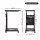 Artiss Height Adjustable Mobile Laptop Desk - 48CM Black, C-Shape Metal Frame, Pneumatic Height Adjust, Smooth Casters
