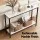 Artiss Marble Effect Console Table 2-Tier Slim Hallway Entryway Display Desk 90cm White Black Frame 30kg