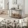 Artiss Marble Effect Console Table 2-Tier Slim Hallway Entryway Display Desk 90cm White Black Frame 30kg