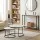 Artiss Marble Effect Console Table 2-Tier Slim Hallway Entryway Display Desk 90cm White Black Frame 30kg