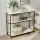 Artiss 90cm Console Table Marble Effect 3‑Tier Slim Hallway Side Table White Black Frame 30KG Capacity