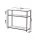 Artiss 90cm Console Table Marble Effect 3‑Tier Slim Hallway Side Table White Black Frame 30KG Capacity