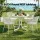 Gardeon 80cm Folding Round Bistro Table Stainless Steel Wrapped Top White Outdoor Patio 72cm High Seating