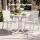 Gardeon 80cm Folding Round Bistro Table Stainless Steel Wrapped Top White Outdoor Patio 72cm High Seating