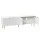 Artiss Riley Entertainment Unit - 180CM White TV Cabinet with 4 Doors, Metal Legs, Cable Management, Easy Assembly