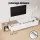 Artiss Extendable TV Cabinet Entertainment Unit, White Oak, High Gloss, 3 Drawers, 190-260cm, Particle Board