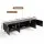 Artiss 180cm Black TV Unit: E1 Particle Board, Melamine Finish, Soft Close Doors, Adjustable Shelves, Cable Management