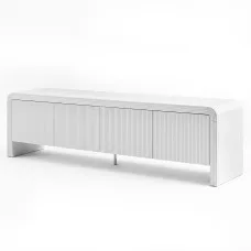 Artiss 180cm White TV Unit Entertainment Cabinet with Fluted Doors Soft Close Push-to-Open Fits up to 70in TV