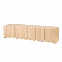 Artiss 180cm Scalloped TV Unit Entertainment Cabinet with Adjustable Shelves