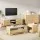 Artiss TV Unit and Chest of Drawers Set Pine with Storage and Solid Wood Legs