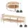 Artiss 2‑Piece Pine TV Unit and Coffee Table Set Rustic Rope‑Profile Metal Bars 148cm TV Cabinet 74cm Table