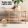 Artiss 2‑Piece Pine TV Unit and Coffee Table Set Rustic Rope‑Profile Metal Bars 148cm TV Cabinet 74cm Table