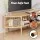 Artiss 2‑Piece Pine TV Unit and Coffee Table Set Rustic Rope‑Profile Metal Bars 148cm TV Cabinet 74cm Table