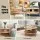 Artiss 2‑Piece Pine TV Unit and Coffee Table Set Rustic Rope‑Profile Metal Bars 148cm TV Cabinet 74cm Table