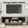 Artiss TV Entertainment Unit Storage Cabinet Black and Pine 140cm MDF Melamine, 2 Doors, Shelves, Cable Management