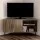 Artiss Elen Corner TV Cabinet, Mid-Century Modern, Walnut Finish, 120cm, Open Storage, Soft-Close Hinges, Metal Legs