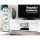 Artiss Entertainment Unit, Particle Board, 130cm, White, Modern TV Cabinet with Glass Shelves & Storage Solutions