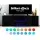 Artiss 130cm Black LED TV Cabinet Unit with RGB Lighting, Push-to-Open, High-Gloss Finish, Tempered Glass Shelves