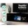 Artiss 130cm Black LED TV Cabinet Unit with RGB Lighting, Push-to-Open, High-Gloss Finish, Tempered Glass Shelves