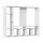 Artiss Brian Entertainment Centre TV Stand, 183cm White, 11 Open Shelves, Melamine, Cable Management, Durable Design