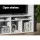 Artiss Brian Entertainment Centre TV Stand, 183cm White, 11 Open Shelves, Melamine, Cable Management, Durable Design