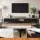 Artiss Extendable TV Unit 240-340cm with 4 Drawers, 80kg Top, 9 Metal Legs, Marble-Effect Black