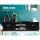 Artiss 140cm Black TV Cabinet - Modern Entertainment Unit with Storage, High-Gloss Finish & Cable Management