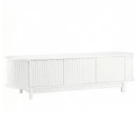 Artiss 160cm TV Entertainment Unit Storage Cabinet with Fluted Doors White 60kg Tabletop Anti-Tip Kit