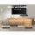 Artiss 215cm LED TV Cabinet - Pine Finish, RGB Lights, Tempered Glass Shelves, Modern Entertainment Unit