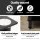 Artiss 4-Tier TV Stand with Tempered Glass & Aluminium, 600x420x790mm, Black - Ventilated Shelves, 40kg Capacity