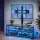 Artiss Corner TV Stand 32-70 inch with Mount Adjustable Swivel RGB LED Lights Built in Power Hub Black Walnut