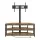 Artiss Corner TV Stand 32-70 inch with Mount Adjustable Swivel RGB LED Lights Built in Power Hub Black Walnut