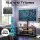 Artiss Corner TV Stand 32-70 inch with Mount Adjustable Swivel RGB LED Lights Built in Power Hub Black Walnut