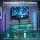 Artiss Corner TV Stand 32-70 inch with Mount Adjustable Swivel RGB LED Lights Built in Power Hub Black Walnut