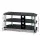 Artiss Black TV Stand with 3-Tier Tempered Glass Shelves, 1000mm x 390mm x 500mm, Supports Up to 40kg, Easy