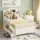 Artiss Single Bed Frame with 2 Storage Drawers, USB Ports and LED Light, Safety Rails and Ladder, White