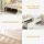 Artiss Single Bed Frame with 2 Storage Drawers, USB Ports and LED Light, Safety Rails and Ladder, White