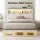Artiss Queen Wooden Platform Bed Frame with Storage Bookcase Headboard Footboard Charging Station RGB LED White
