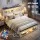 Artiss Queen Wooden Platform Bed Frame with Storage Bookcase Headboard Footboard Charging Station RGB LED White