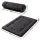 Giselle Bedding 10cm Japanese Floor Mattress Foldable Futon 135x200cm Washable Cover Black 25D Foam Support