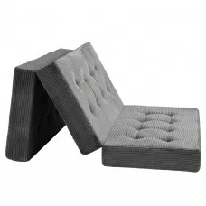 Giselle 15cm Double Folding Mattress Corduroy 3‑Fold Portable Guest Sofa Bed 190x135cm 23D Foam Comfort