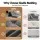 Giselle 15cm Double Folding Mattress Corduroy 3‑Fold Portable Guest Sofa Bed 190x135cm 23D Foam Comfort