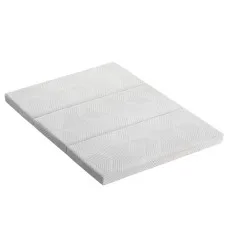 Giselle Bedding 3-Foldable Mattress - Cool Gel Memory Foam, Jacquard Cover, Double Bed & Chair, 190cm x 130cm, Grey