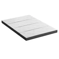 Giselle Bedding Foldable Foam Mattress Double Size, Bamboo Fabric, Medium Firm, Portable Guest Bed, 190x137x10cm