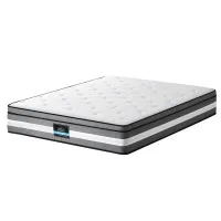 Giselle Bedding LVORY 30cm Double Mattress - Gel Memory Foam, 3-Zone Pocket Springs, Seaqual Fabric, Medium Firm
