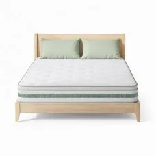 Giselle Bedding 20cm Double Mattress - Mint Series, Green Tea Foam, Euro Top, Bamboo Fabric, Medium-Firm Support