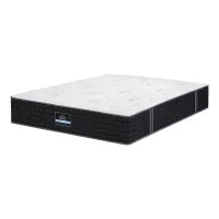 Giselle Bedding Double Reversible Spring Mattress 35cm Gel Foam Cashmere Cover Firm White Charcoal
