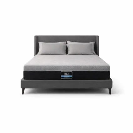 Giselle Bedding Double Mattress 26cm Firm Pocket Spring Dual Edge Support Carbon Series Breathable Cover Dark Grey