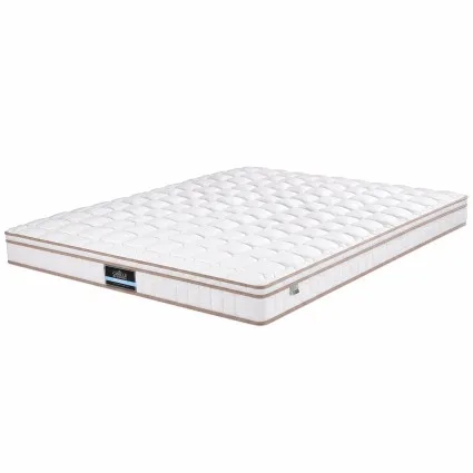 Giselle Bedding Double Mattress 20cm Firm Pocket Spring Euro Top Reinforced Edge Support White