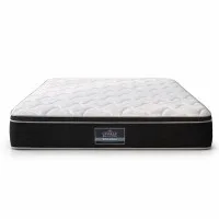Giselle Bedding 35cm Double Mattress Firm Copper Memory Foam Euro Top Black and White